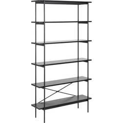 Nordform Angus Bookcase with 5 Shelves Black Book Shelf