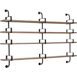 GUBI Démon 4 Shelves 215 cm Walnut Væghylde