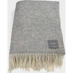 Stackelbergs Wool pläd offwhite Filt Vit, Grå (170x130cm)
