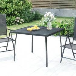 vidaXL Tuintafel 100 x 100 x 72 cm Staalgaas Antracietkleurig