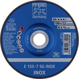 Pferd E 150-7 SG INOX Disque À ébarber À Moyeu Déporté Diamètre 150 mm 22.23 mm 10 pcs