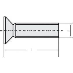 Toolcraft Försänkta Skruvar M3 6 mm DIN 965 Stål 100 st