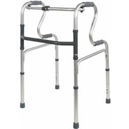 Loops Dual Rise Lightweight Aluminium Folding Walking Frame Height Adjustable Legs