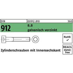 Lemvigh-Müller M 6X16 DIN 912 8.8 FZB Cylinderhoved Set of 500 500stk
