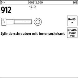 Lemvigh-Müller M4X12 DIN 912 12.9 Sort Insex Set of 500