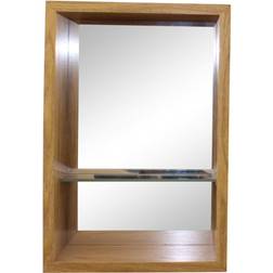 Geko Veneered Mirror Wall Shelf