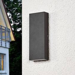 Lucande Flad LED-udendørsvæglampe Corda Vægarmatur