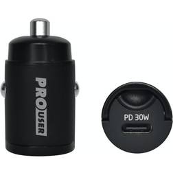 ProUser Mobiltelefon Oplader Sort
