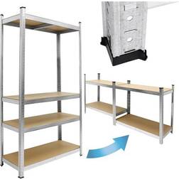 ECD Germany Etagère De Rangement 160x80x40 cm Charge Jusqu'à 320 kg En Métal Étagère à livres