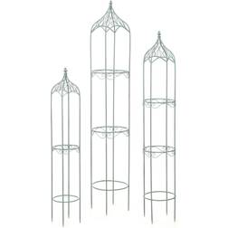 3er Set Rankhilfe MCW-H90, Rankgitter Rosensäule