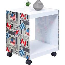 Inter Link D'Appoint Sur Roulettes Flagcube 38 x P 33.5 x H 46 cm Table de chevet