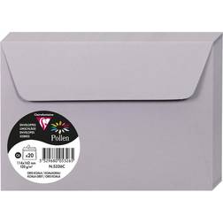 Clairefontaine 5326 C Pollen Paquete de 20 sobres (11,4 x 16,2 cm, gris Koala