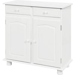 Inter Link Lovi Pin Massif Teinté Blanc 88 cm Commode