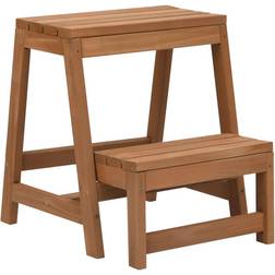 vidaXL Solid Firwood Foldable Step Seating Stool