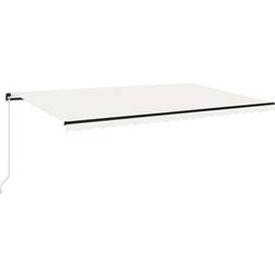 vidaXL Manual Retractable Awning 500x300 Cream