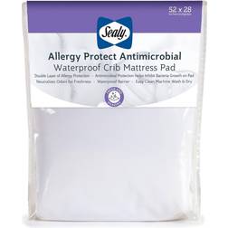 Sealy Allergy Protect Antimicrobial Waterproof Fitted Toddler Baby Crib Mattress Pad Cover Protector