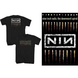 ROCK OFF Inch Nails T Shirt The Downward Spiral Band Logo new Black