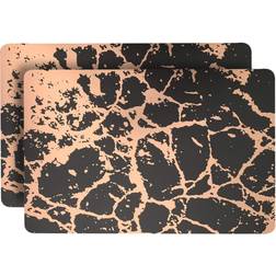 Dainty Home Granite Thick Cork Place Mat Gold, Black, Yellow, Pink