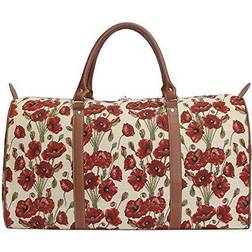 Signare Women's Handbags Poppy White & Red Poppy Weekender