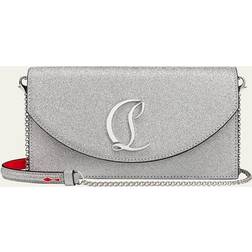 Christian Louboutin Schultertasche Loubi54 aus Leder Silber Einheitsgröße