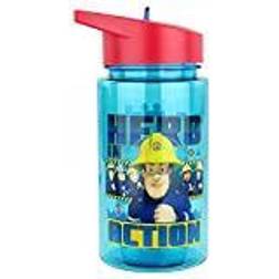 POS Feuerwehrmann Sam, Trinkflasche, Strohhalm, transparent