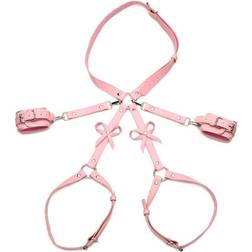 Strict Imbracatura bondage con fiocchi XL/2XL Rosa Oro