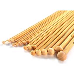 Pukkr Bamboo Knitting Needles Set 36 Pcs Pukkr
