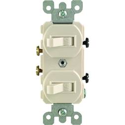 Leviton 15 amps Single Pole Toggle Switch Light Almond 1 pk