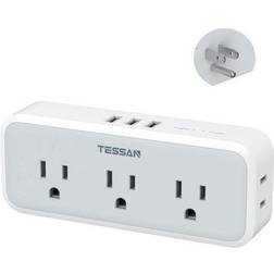 Tessan Multi plug outlet splitter 5 ac surge protector outlet extender