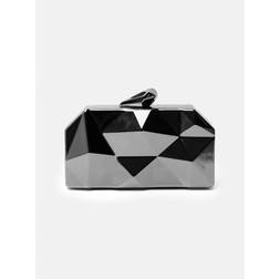 Where's That From One Size, Black Womens Geometric Pattern Clutch Bag