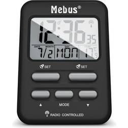 Mebus 25799 Digital Vekkerklokke Sort