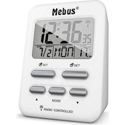 Mebus 25800 Digital Alarmur Hvid