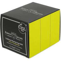 Edwin Jagger Pack de 3 recharges savon de rasage grenade et citron vert