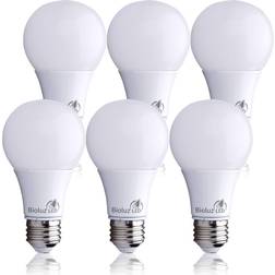 6 Pack Bioluz LED 60 Watt LED Light Bulbs Non Dimmable