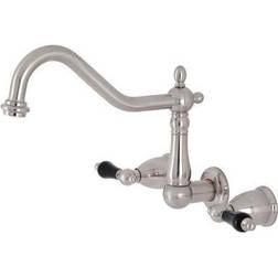Kingston Brass KS1288PKL Duchess Wall Mount Kitchen Faucet Nickel, Grey