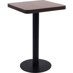 vidaXL Bistró MDF Marrón Oscuro 50x50 cm Mesa de comedor