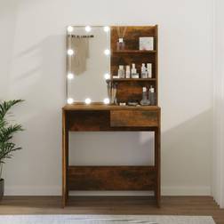 vidaXL Makeupbord LED-lys Toiletbord