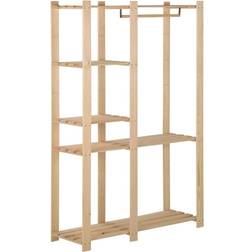 vidaXL Tøjstativ 110x38x170 massivt fyrretræ Bøjler 110x170cm