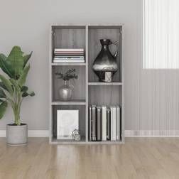 vidaXL Libreria/Credenza Grigio Sonoma 50x25x80 cm Legno Multistrato Scaffale per libri