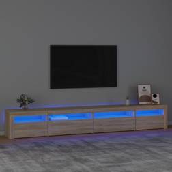 vidaXL Porta con Luci LED Rovere Sonoma 270x35x40 cm Mobile TV