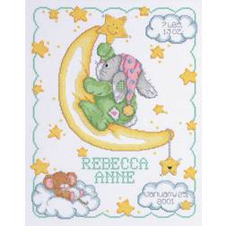 Janlynn counted cross stitch kit 11"x14"-crescent moon sampler 14 count