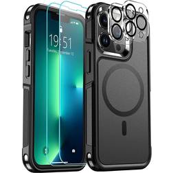 Supfine Magnetic Case With 2X Screen Protector+Camera Lens Protector for iPhone 13 Pro Max