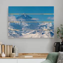 Holzbild Plankenoptik Mount Everest