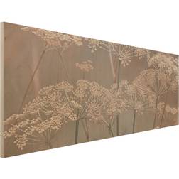 Tableau en bois Apiaceae sauvage