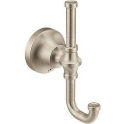 Moen YB0503BN Colinet Traditional Double Robe Hook Brushed Nickel