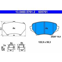 ATE Mazda MX-5 Remblokkenset 1.8 2.0