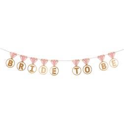 PartyDeco Banner Ringen 'Bride To Be' (2,5m)