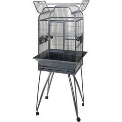 Strong Cage Pour Perroquets Oiseaux Villa Andrea Gris 68 x 55 x 160 cm