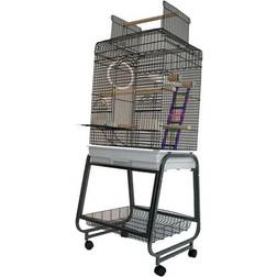 Strong Cage Pour Perroquetd Villa Aurelia Gris 56 x 43 x 154 cm