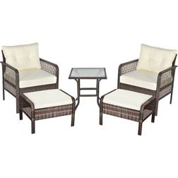 OutSunny 5-Piece Wicker Outdoor Lounge Set